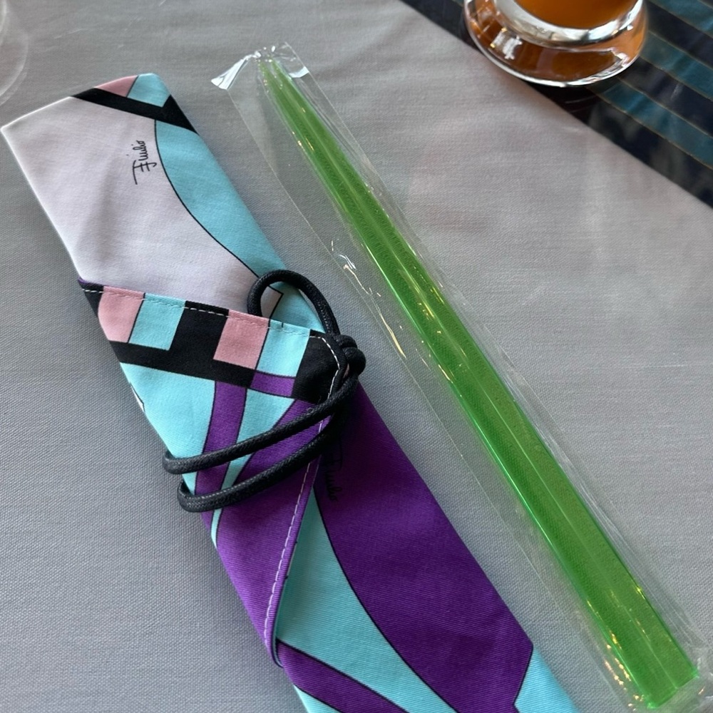 Vintage Emilio Pucci Chopsticks + Case